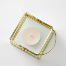 Load image into Gallery viewer, Glass Lantern – Gold Ribbed (Medium)