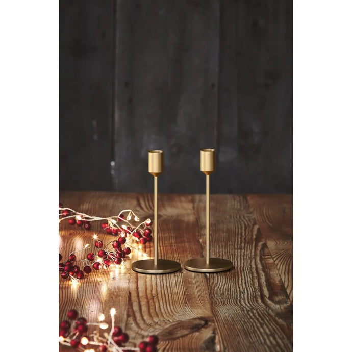 Candle Stands 20cm (Gold Matt) | set of 2