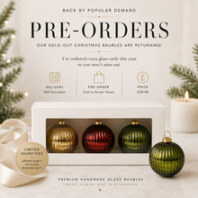 Load image into Gallery viewer, Christmas Spice Bauble Candles – Set of 3