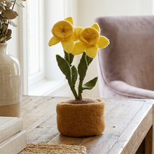 Load image into Gallery viewer, Handmade Felt Springtime Daffodils Standing Decoration - 15% off automatically applied at checkout