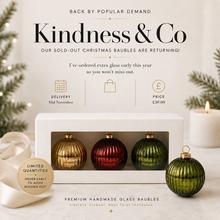 Load image into Gallery viewer, Christmas Baubles – Set of 3
