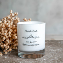 Load image into Gallery viewer, Personalised Wedding / Anniversary Candle - Roses